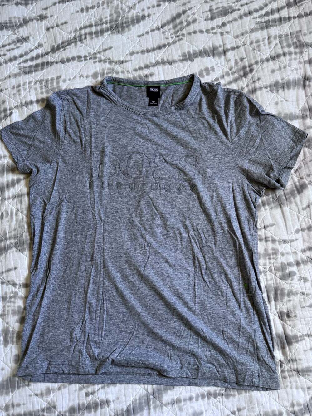 BOSS Hugo Boss Men's Crew Neck Logo Embossed Short Sleeve T-Shirt